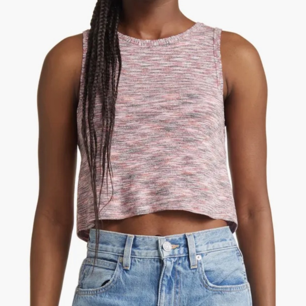 Free People Women's Best of Us Sweater Tank in Onyx Blossom Combo